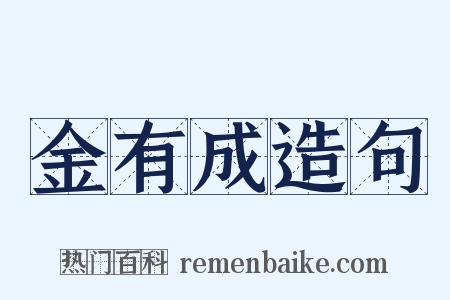 金有成造句是什么意思的图片